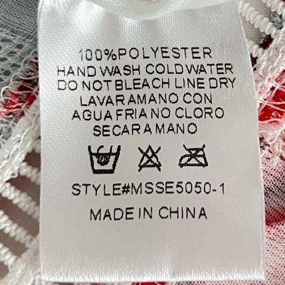 Mulla Miniskirt NWT Women’s Size M Multicolor Abstract Floral Ladder Lace - Picture 6 of 11